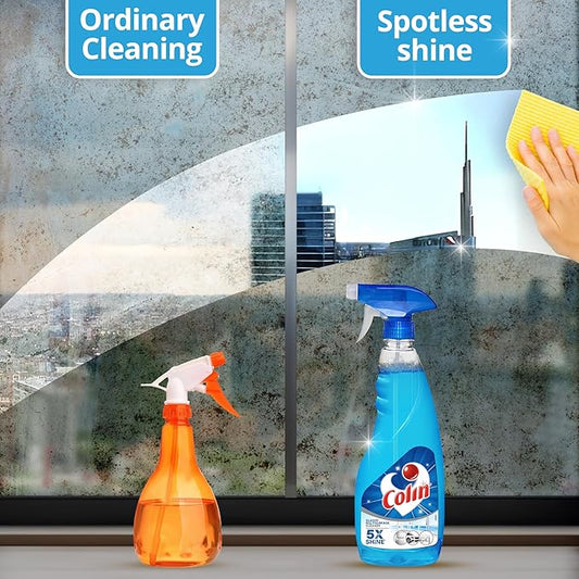 Colin Glass and Surface Cleaner Liquid Spray - 500 ml | India's #1 All-Purpose Glass Cleaner for Car, Kitchen and Home Surfaces | Multi Surface Cleaner