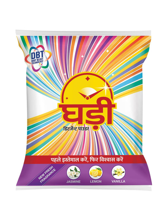 GHADI DETERGENT POWDER WITH ADVANCED DIRT BLAST TECHNOLOGY TOUGH STAIN REMOVAL & REFRESHING FRAGRANCE 3KG